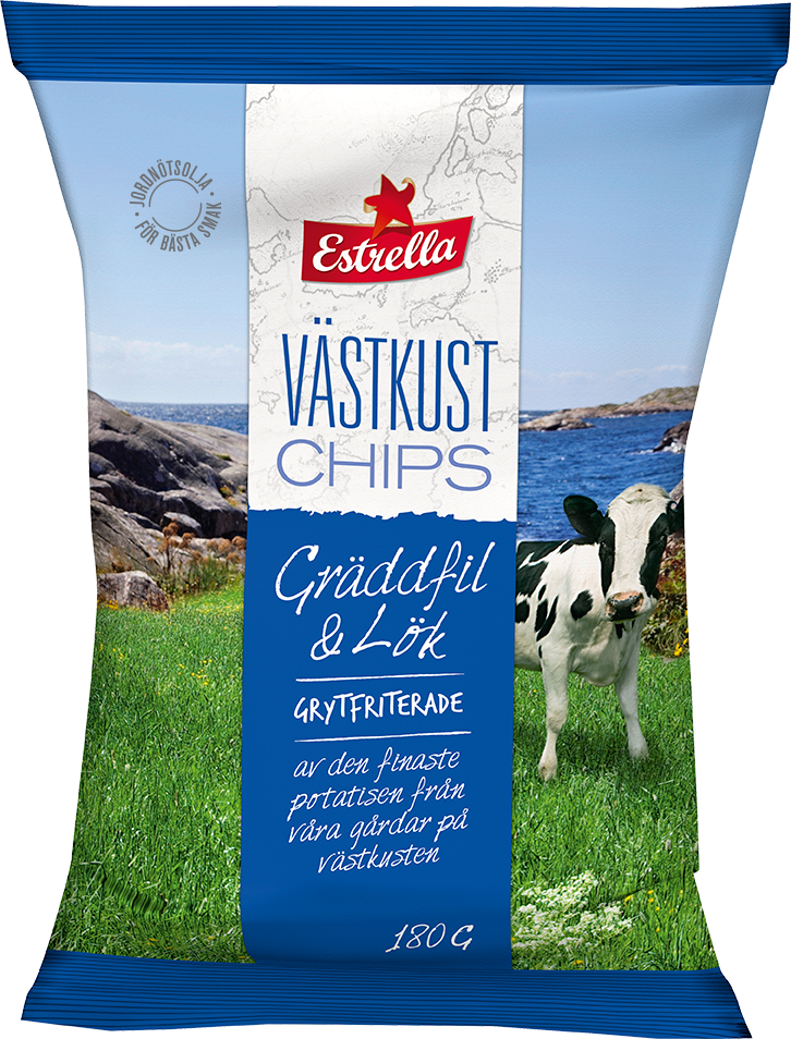 Estrella Västkustchips Gräddfil & Lök