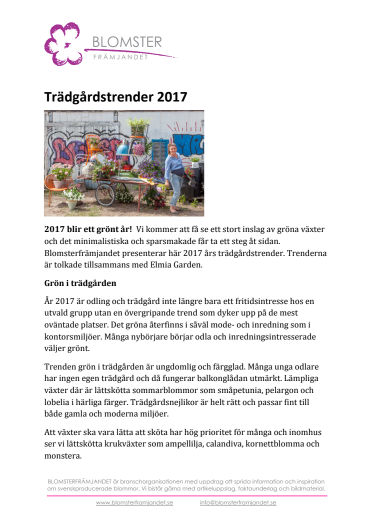 Trädgårdstrender 2017