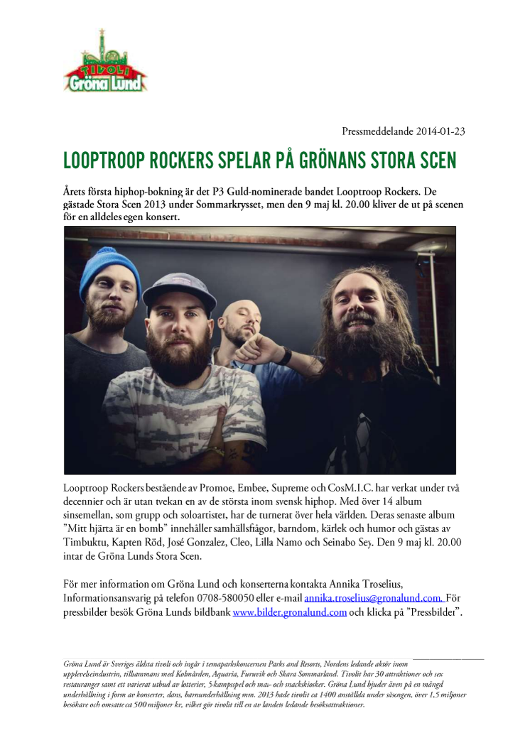 Looptroop Rockers spelar på Grönans Stora Scen