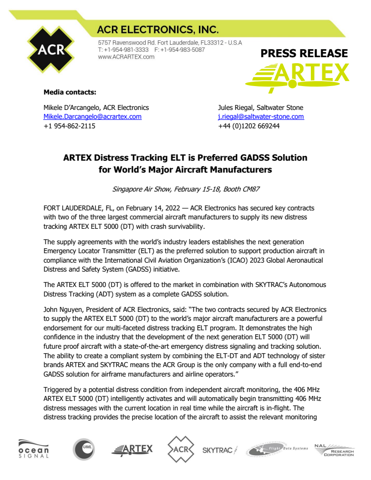 Feb 14 2022_Singapore - ARTEX Distress Tracking ELT is Preferred GADSS Solution.pdf