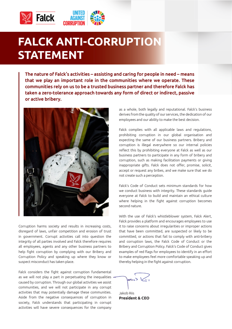 Falck Anti-Corruption Statement