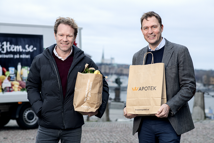 Johan Lagercrantz, vd MatHem & Anders Torell, vd för Kronans Apotek X 