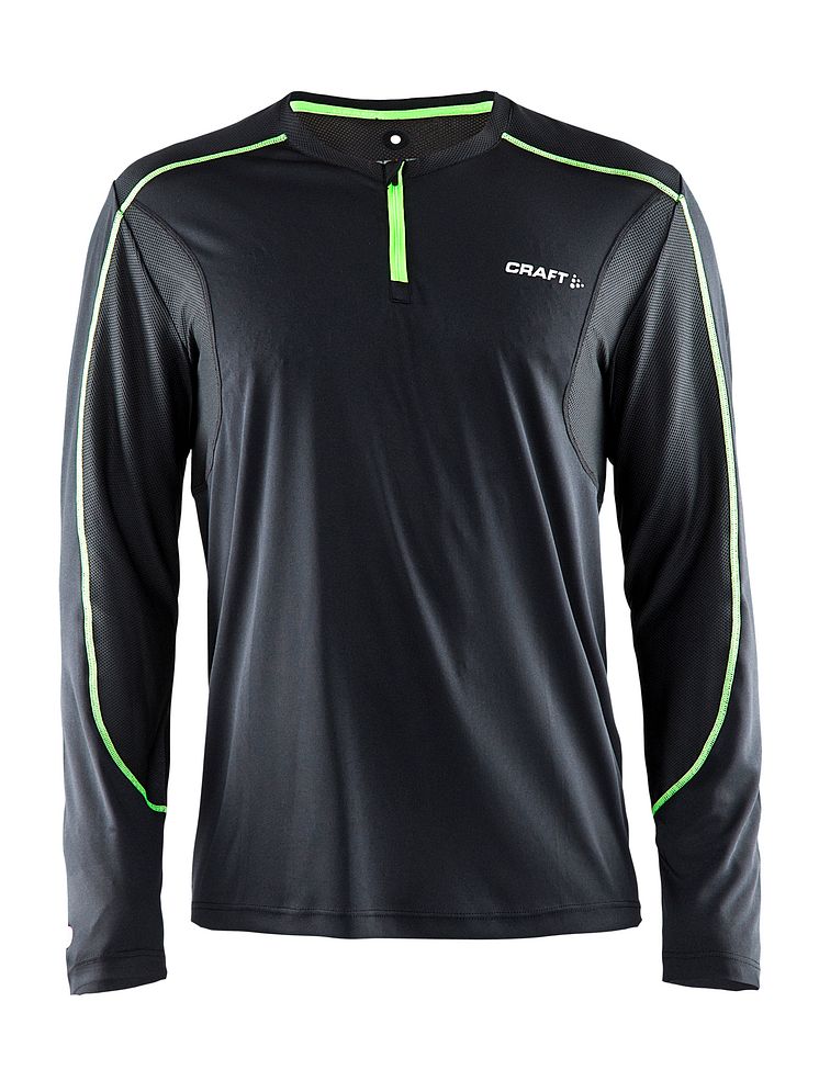 Devotion long sleeve shirt (men) i färgen black/gecko