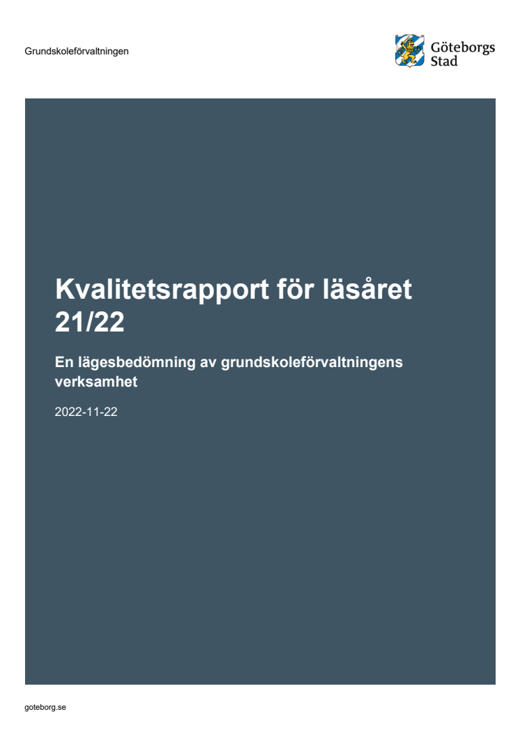 Kvalitetsrapport läsåret 21/22