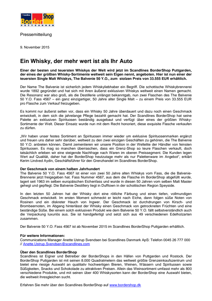 Ein Whisky, der mehr wert ist als Ihr Auto