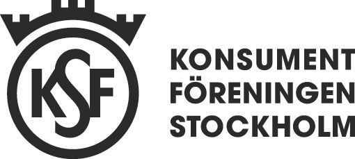 Logotyp svart, liggande, Konsumentföreningen Stockholm