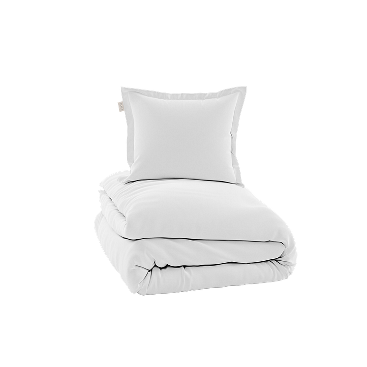 CURA Satina Duvet Cover + Pillowcase White