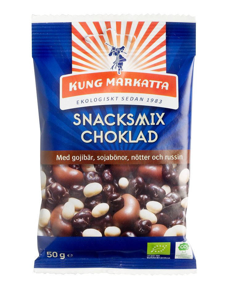 Snacksmix Choklad med gojibär, sojabönor och nötter