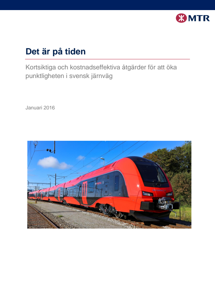 Små medel kan göra stor skillnad för Sveriges tågresenärer