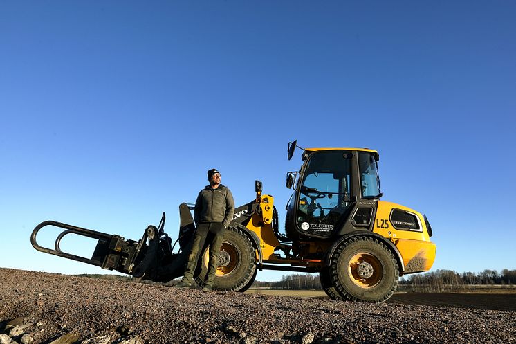 Volvo L25 Electric och Thomas Larsson