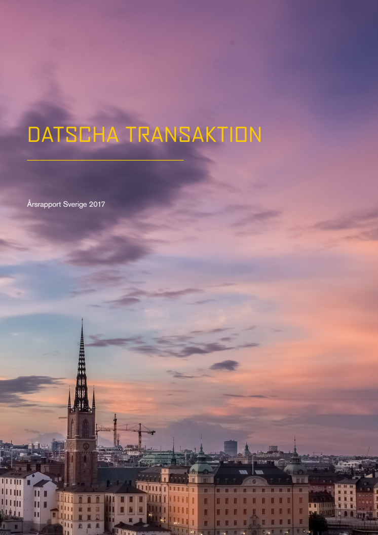 Datscha Transaktionsrapport Helår 2018