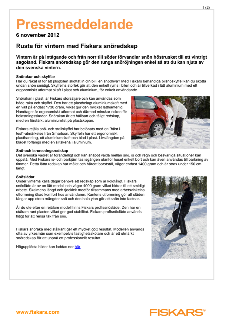 Rusta för vintern med Fiskars snöredskap 