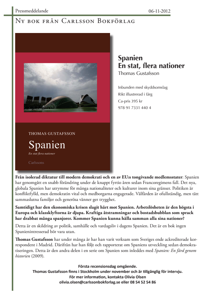 Ny bok: Spanien – en stat, flera nationer