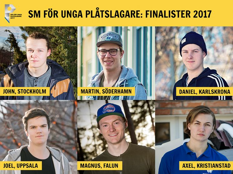 Finalister, SM för unga plåtslagare 2017