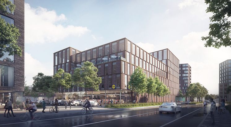 LINK arkitektur ritar Lidls nya huvudkontor och parkeringshus i Aarhus 