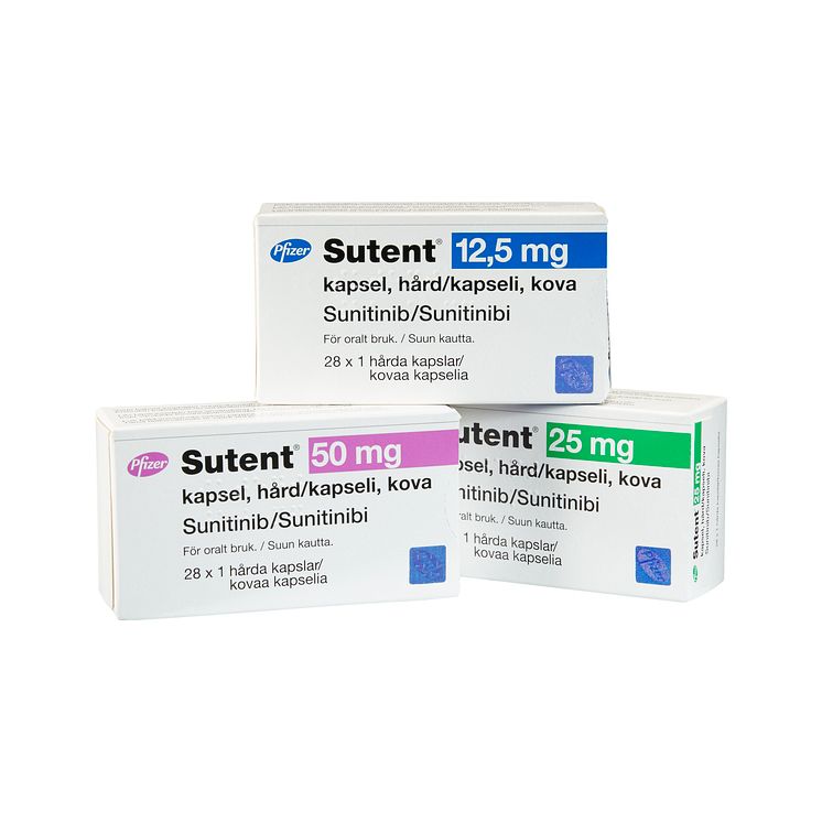 Sutent 12.5 mg, 25 mg och 50 mg