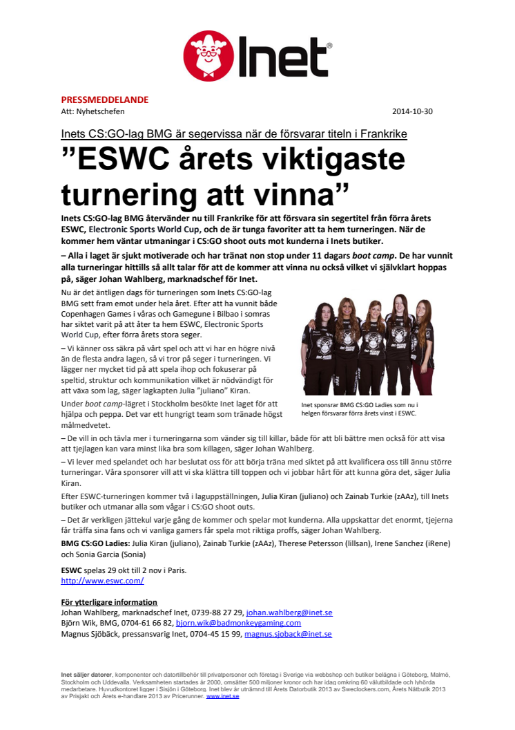 ”ESWC årets viktigaste turnering att vinna”