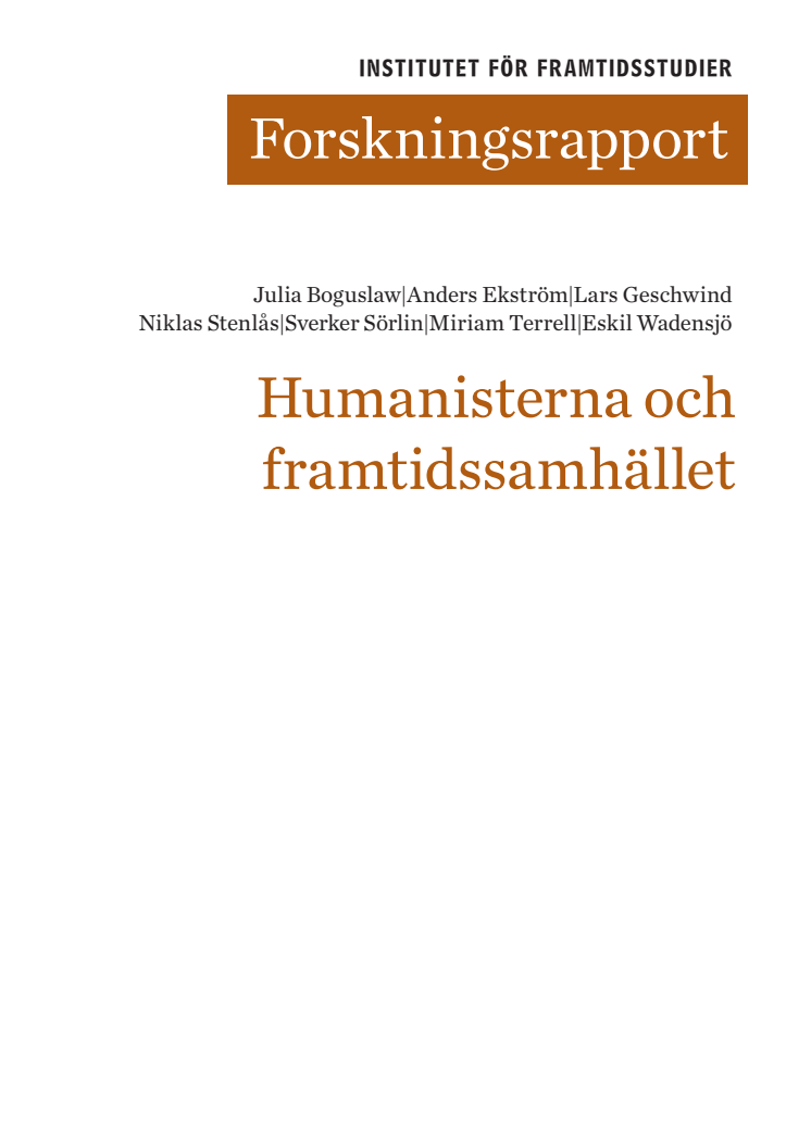 Humanisterna och framtidssamhället