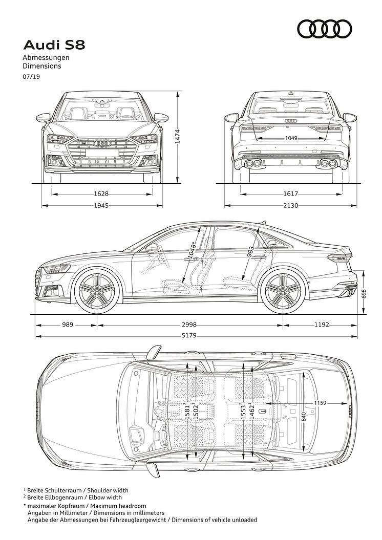 Audi S8 (Navarreblå metallak)