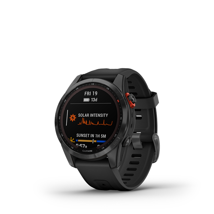 Garmin_fenix 7S Solar_schwarz_schiefergrau