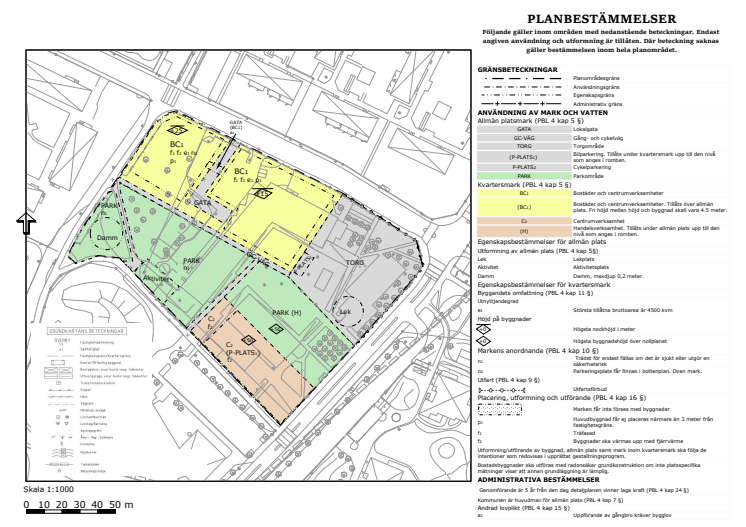 Plankarta Kronogårdstorg