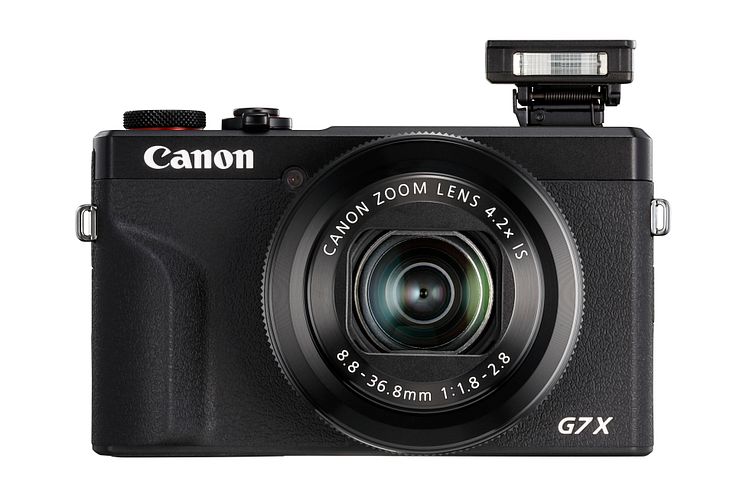 PowerShot G7 X Mark III Flash Up BK FRT