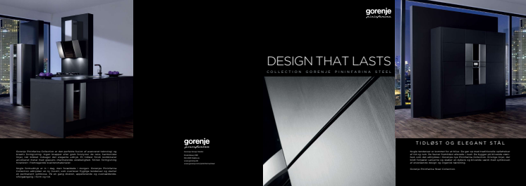 Gorenje Pininfarina Steel brochure