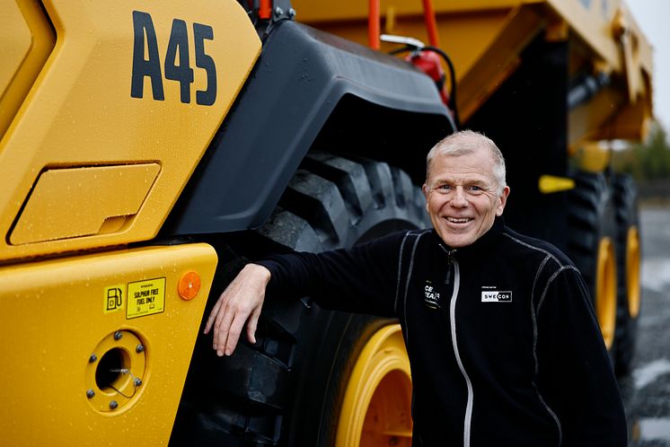 Volvo A45 dumper och Mikael Nordell, Swecon