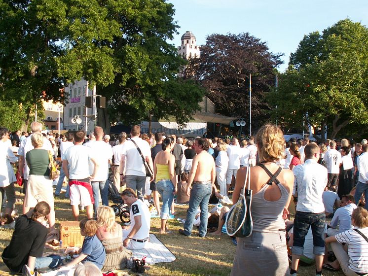 Almedalen folkmassa