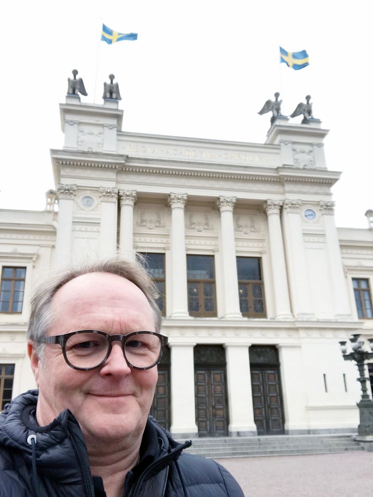 Andreas Blomberg, FOJAB. Nyutsedd husarkitekt och generalkonsult för universitetshusen i Lund. 