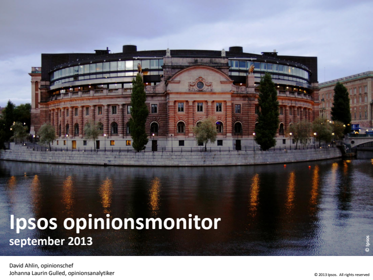 Ipsos Opinionsmonitor september 2013