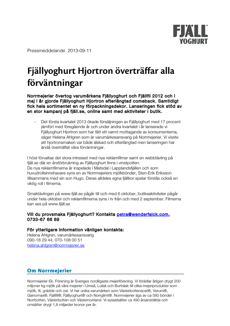 Fjällyoghurt Hjortron överträffar alla förväntningar