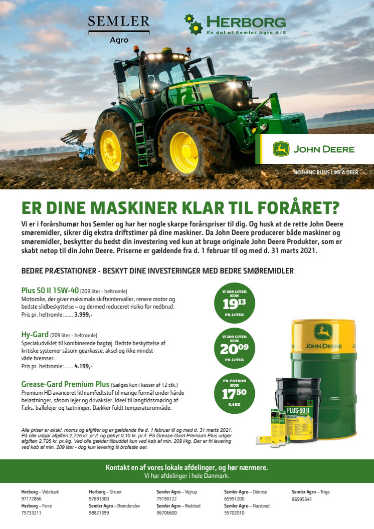 ER DINE MASKINER KLAR TIL FORÅRET?