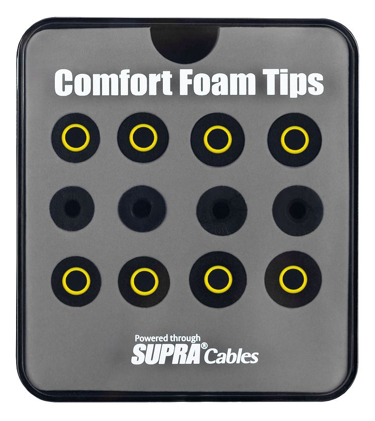 SUPRA Comfort Foam Tips© - package