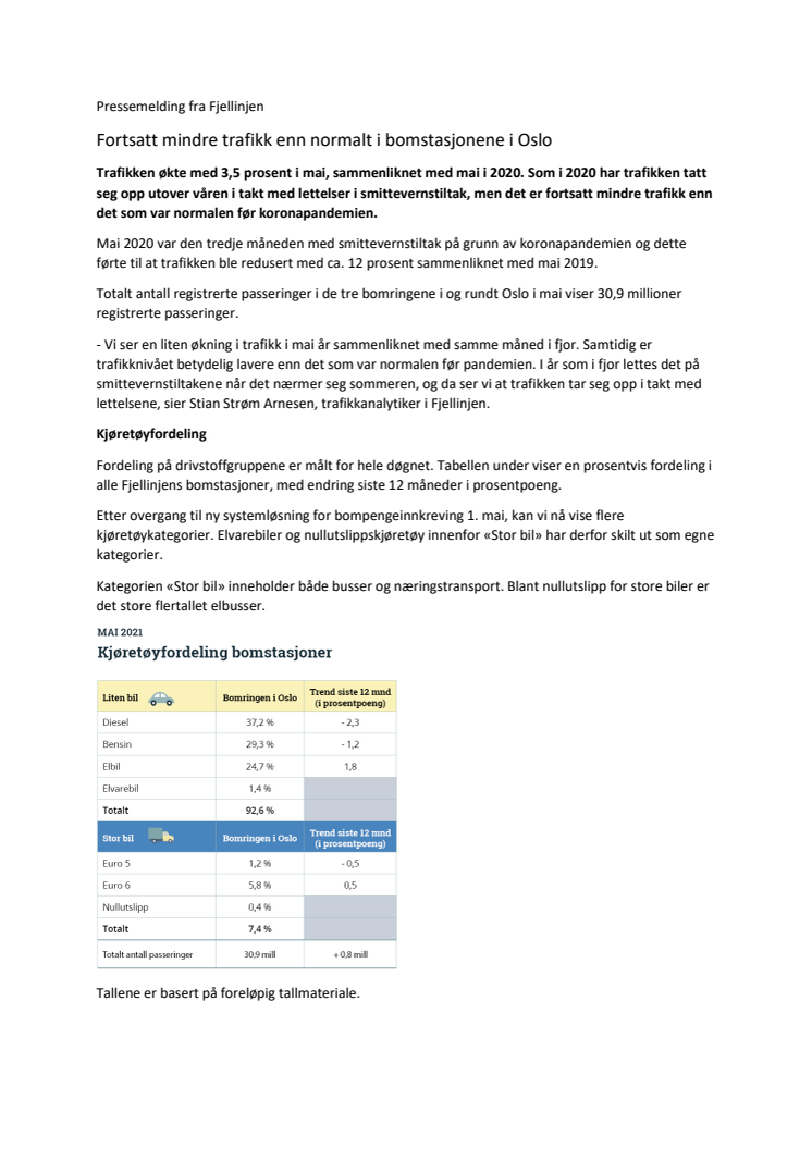 Pressemelding fra Fjellinjen - Trafikktall for mai.pdf