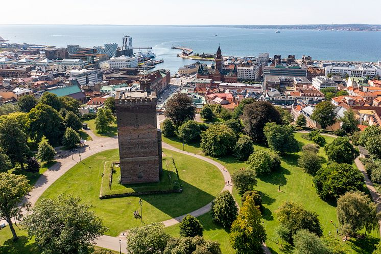Helsingborg grön stadsvy