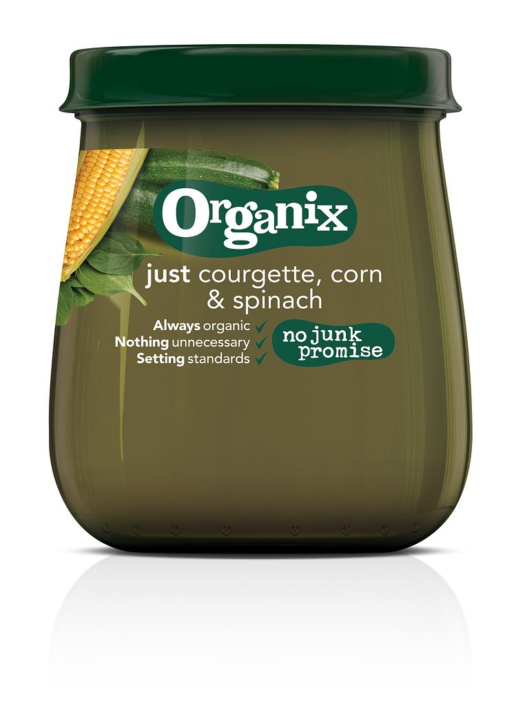 Organix just courgette, corn & spinach