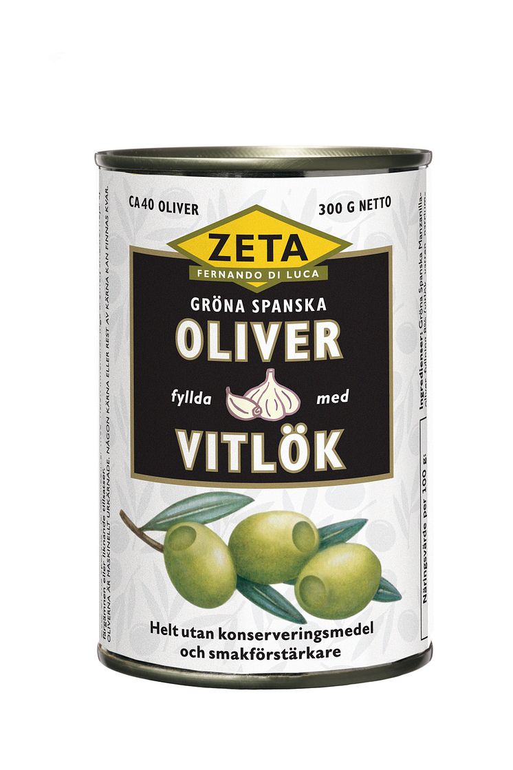 Zeta fyllda spanska oliver med vitlök