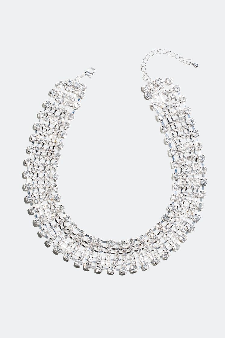 Necklace with rhinestones