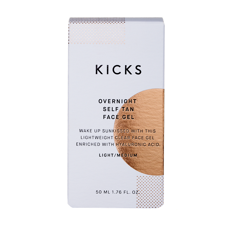 KICKS Overnight Self Tan Face Gel LightMedium closed