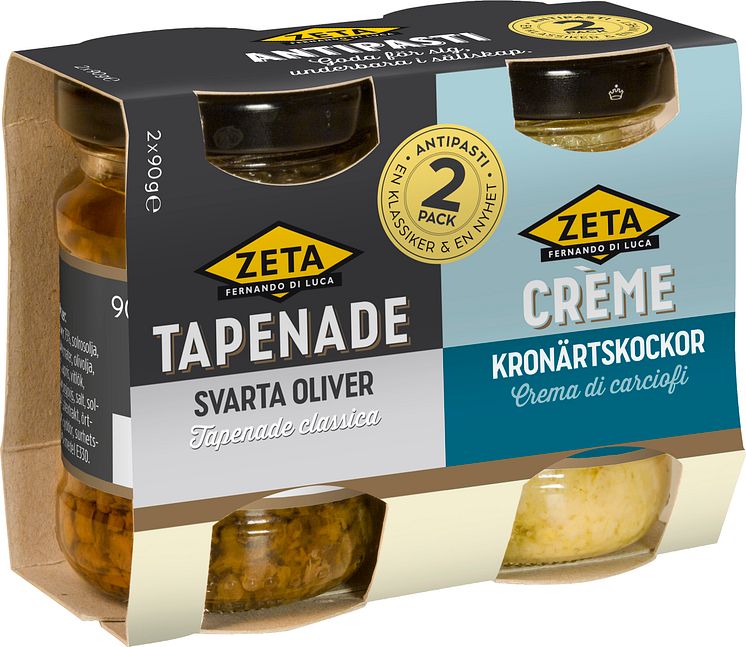 Antipasti - Zeta Tapenade och Crème av kronärtskocka