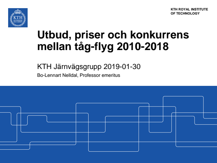 Konkurrens mellan tåg-flyg 2010-2018