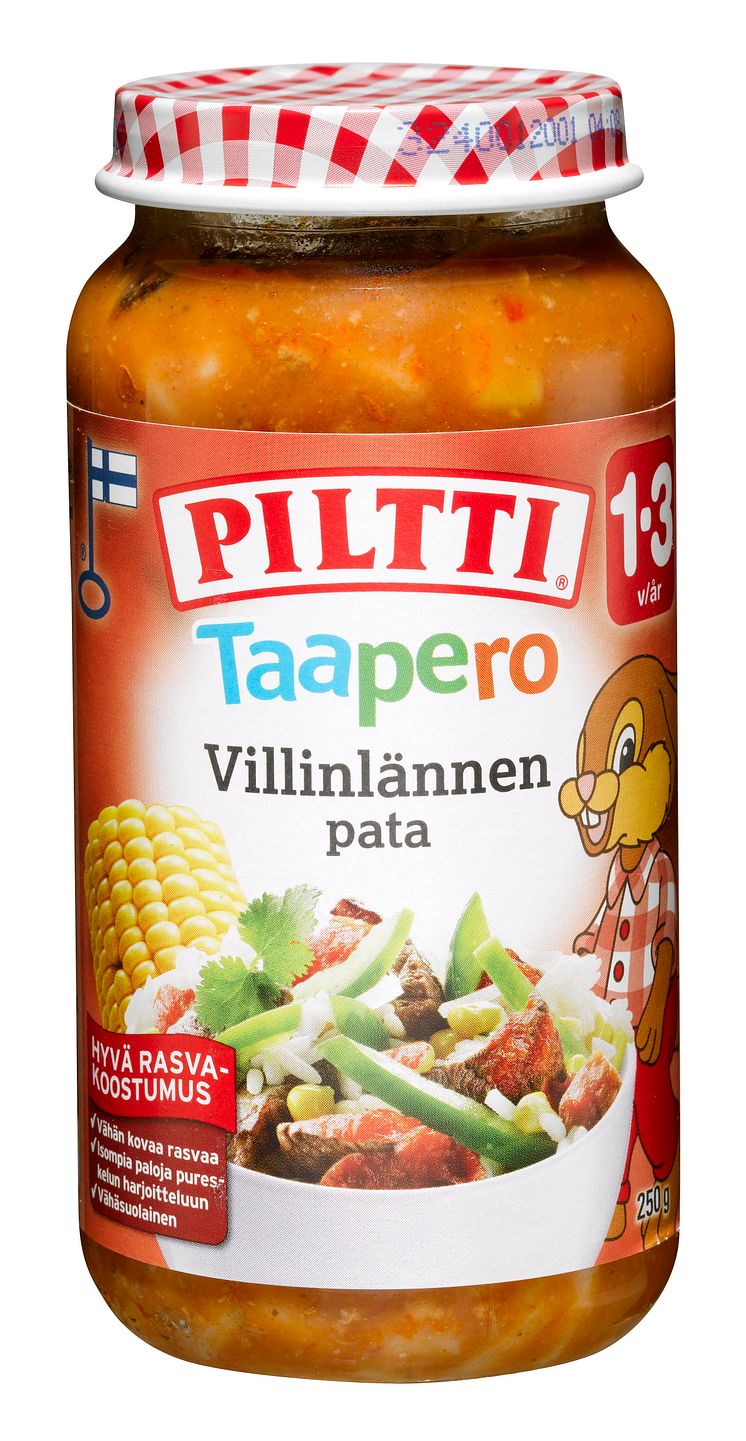Piltti Taapero Villinlännen pata 250 g, 1–3-vuotiaille