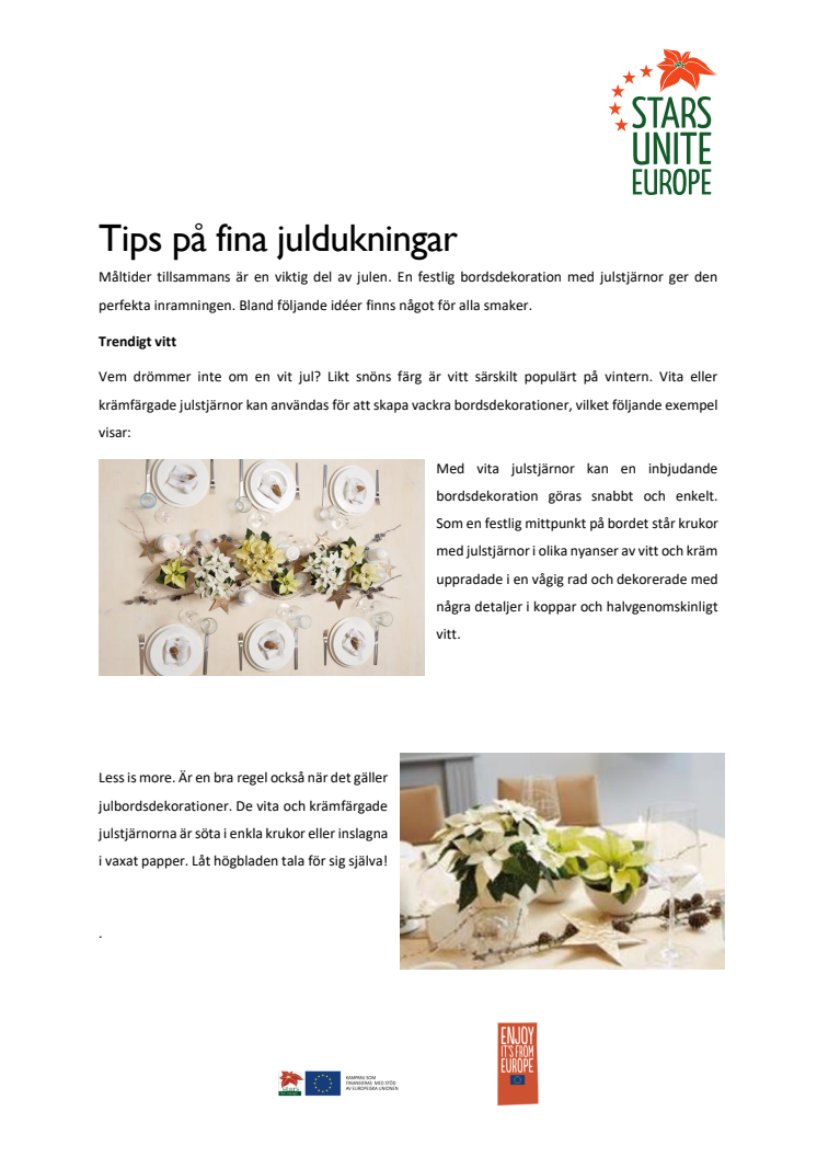 Tips på fina juldukningar