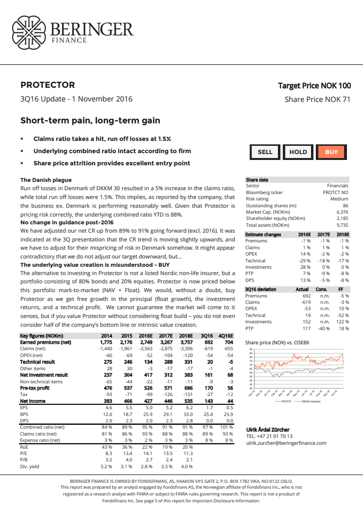 Beringer 3Q16 Update - November 2016