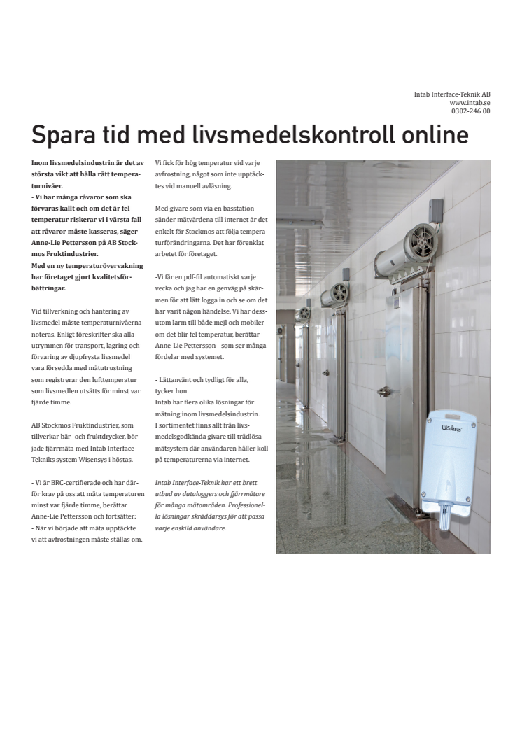 Spara tid med livsmedelskontroll online