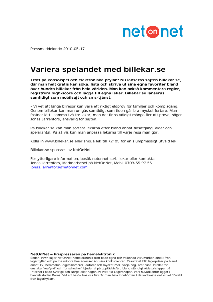 Variera spelandet med billekar