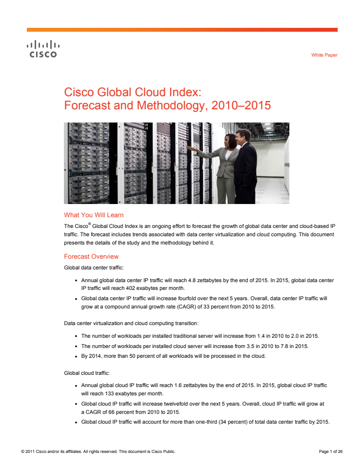 Cisco Cloud Index White paper