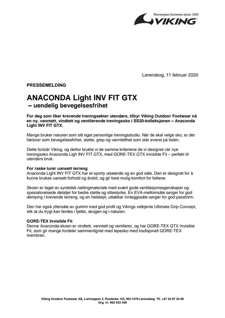 Anaconda Light Inv Fit GTX - uendelig bevegelsesfrihet