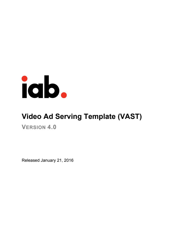 Digital Video Ad Serving Template (VAST) 4.0